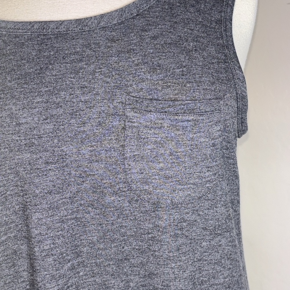 LOGO Lounge by Lori Goldstein French Terry Sleeveless Maxi Dress ~ Charcoal Grey - Picture 4 of 7